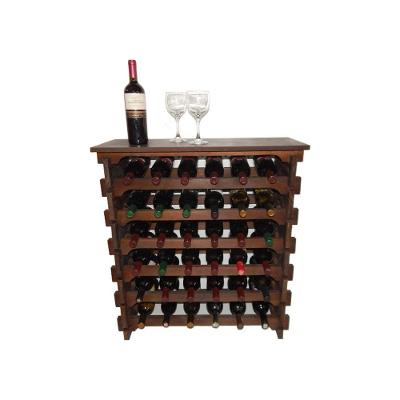 Adega para Vinho C06 36 Garrafas Tipo Mesinha Madeira Pinheiro Americano Imbuia Cevey Adegas