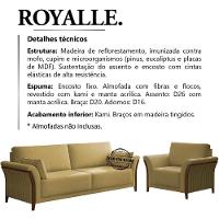 Kit Sofa 162 Cm E Poltrona Decorativa Royalle Linho Tce 1025 Moll Tce 1025 - 19