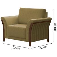 Kit Sofa 162 Cm E Poltrona Decorativa Royalle Linho Tce 1025 Moll Tce 1025 - 22