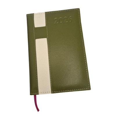 Agenda OEM Agenda Diária 2026 Verde Olivia com Suporte para Caneta 352 Páginas