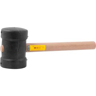 Martelo de Borracha 80mm Martelo de Borracha 80mm Cabo em Madeira Cabeça Plana e Abaulada Preto