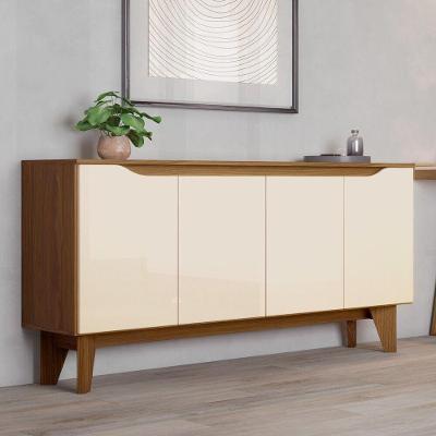 Buffet Layla Essence 4 Portas 2 Prateleiras Nature Off White Casa 812