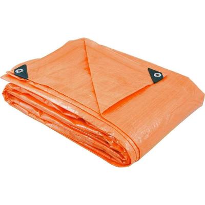 Lona de Polietileno Laranja 7 m X 6 m Cantos Reforcados Impermeavel Protecao Raios Ultravioleta