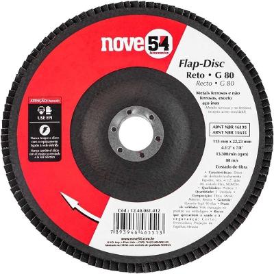 Disco de Desbaste-acabamento Flap-disc Nove54 Ostenvonder Desbaste e Acabamento Grao 80 Vonder