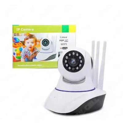 Câmera IP Wifi Robozinho Babá Eletrônica HD 720p com Visão Noturna Branco Aquilae Bivolt