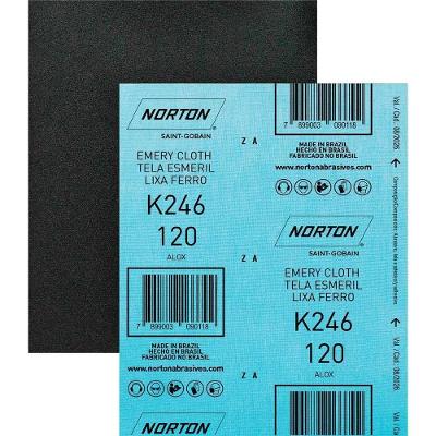 Lixa para Ferro K246 Grão 120 para Metais e Preparação de Superfícies Norton