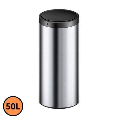 Lixeira Automática Redonda 50L Aço Inox com Sensor Inox Globalmix