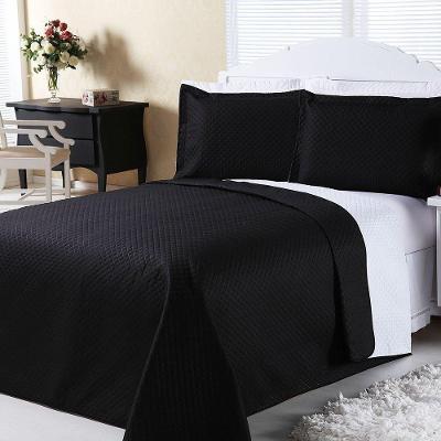 Cobre Leito Dual Color Preto e Branco Casal 3pçs Dourados