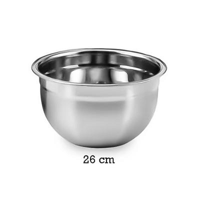 Tigela Inox Bowl 26cm Multiuso Profissional Aço Inoxidável 4L Inox Fullcommerce