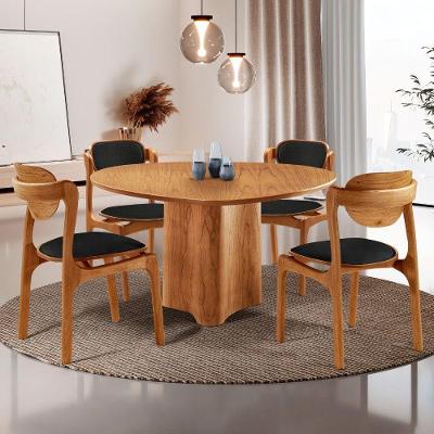 Conjunto de Jantar Selene 6 Lugares Tampo MDF Organico com Cadeiras Solaris Soft Mobilare