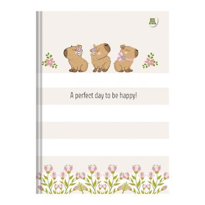 Caderno Costurado Capivara com 160 Folhas Formato 25CM X 18,5CM Bege