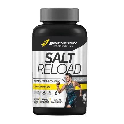 Suplemento Alimentar Bodyaction Salt Reload Reposição de Eletrólitos com Sódio e Potássio 30  Caps