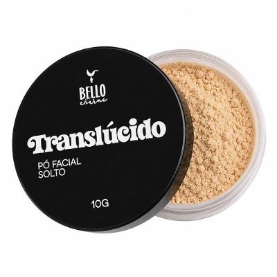 Pó Facial Solto Translúcido Acabamento Natural Aveludado Textura Ultrafina 10g Bello Charme