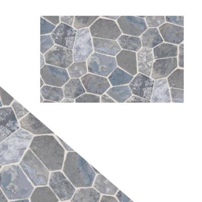 Papel de Parede Adesivado Pedras Cinzas PVC Lavável Auto Adesivo