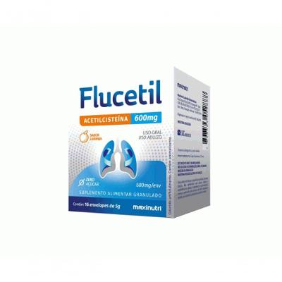 Suplemento Alimentar Maxinutri Flucetil Plus Desobstrução Respiratória 5g Laranja 80G