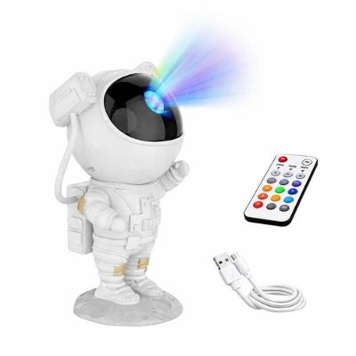 Luminária Astronauta Projeção Galáxia LED RGBW com Controle Remoto USB