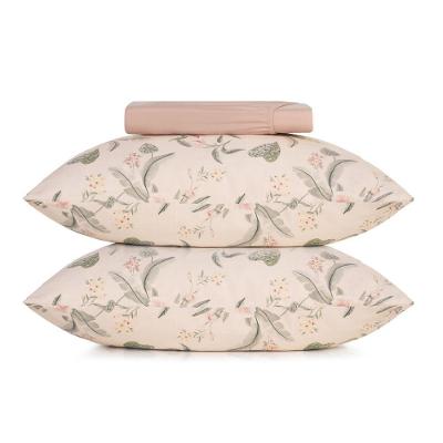 Jogo de Cama Queen Toque Acetinado Meadow 3 Peças Estampa Floral Verde Altenburg