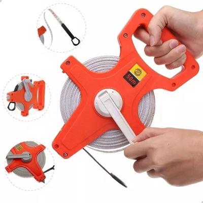 Trena de Fita de Fibra de Vidro Aberta 50 Metros Laranja Black Bull
