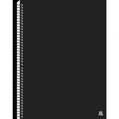Caderno Universitário 1 Matéria com 70 Folhas Encadernação Espiral Preta
