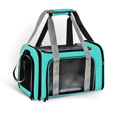Bolsa de Viagem para Transporte Pet Verde Alças Ajustáveis 1 Unidade