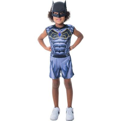 Fantasia Infantil Batman g Super-Herói Poliéster com Máscara Acessório Polipropileno