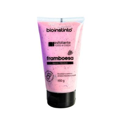 Esfoliante Corporal e Facial Banho Premium Limpeza Profunda Framboesa Bio Instinto 150g
