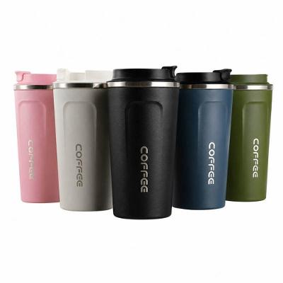 Copo Térmico de Café 510ML Aço Inox Livre de BPA Tampa com Vedação Antivazamento