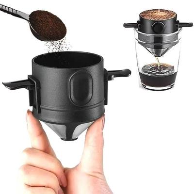 Filtro de Café Dobrável Kit 3 Mini Coador Reutilizável Portátil Atóxico Lavável Dispensa Papel Aço