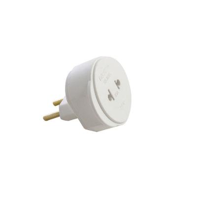 Adaptador de Pino Universal 2 Polos 10A para Instalacoes Eletricas Branco Interneed