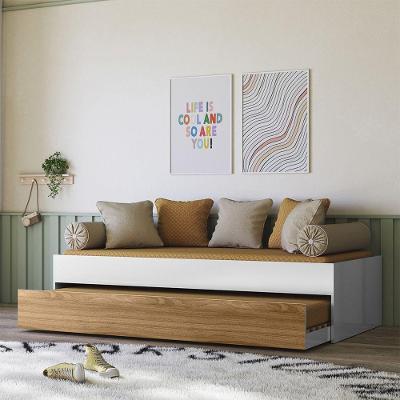 Bicama Quarto Infantil Onix com Cama Auxiliar MDF-MDP Branco Peternella Móveis