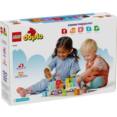 Brinquedo de Construção Infantil Duplo Caminhão do Alfabeto 10421 Educativo Lego
