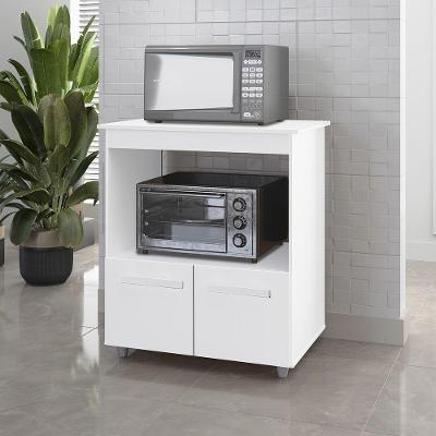 Balcão Multiuso Angela 2 Portas MDP 75CM Branco Moblis Móveis