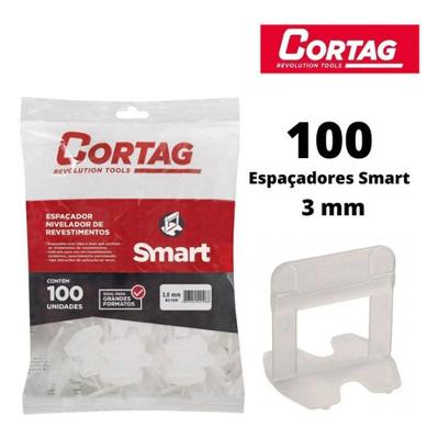 Espaçador Nivelador Reutilizável para Piso Cerâmico Smart 3,0mm 100 Peças Alinhamento Eficiente