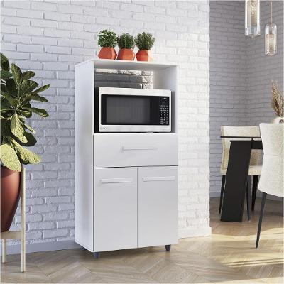 Armário Multiuso Luna 2 Portas 1 Gaveta MDP 60CM Branco
