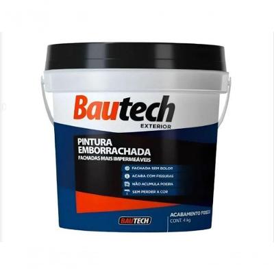 Tinta Emborrachada Impermeabilizante Alta Performance Branco Bautech 4KG