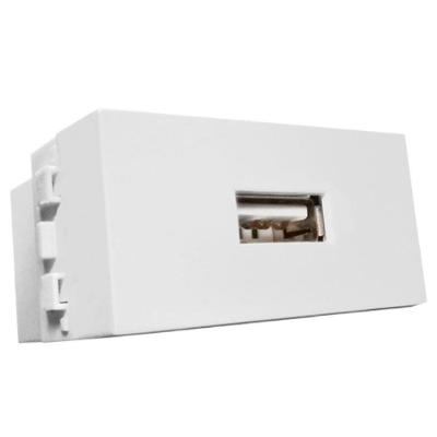 Módulo de Tomada USB e USB C Bivolt Branco Romazi Linha Canoa Jangada Jeri Mare