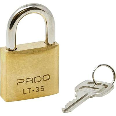 Cadeado LT-35mm Latão Segurança Acabamento Dourado Pado 35mm