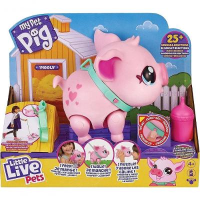 Brinquedo Eletrônico Porquinho de Estimação Little Live My Pets Anda Emite Mais de 25 Sons Reage