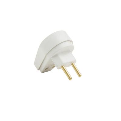 Plugue Macho 2 Polos com Cabo 10A Conexão Elétrica Cinza e Preto Ilumi Materiais Elétricos 10 Peças