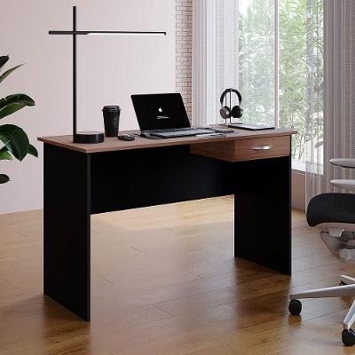Mesa Escritório Savana Moderno 1 Gaveta 120CM Preto Moblis Móveis