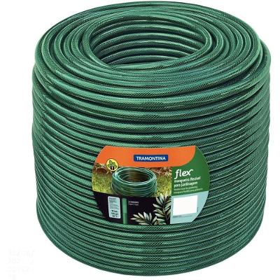 Mangueira de Jardim 1-2 Trançada Modelo 1 Flexível Verde Tramontina 300M