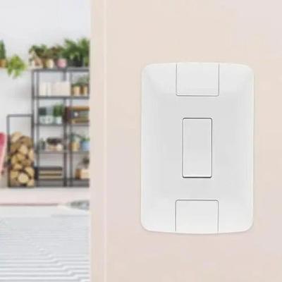 Conjunto Interruptor com Placa 1 Tecla Simples 4x2 Aria Branco 6A 250V Tramontina