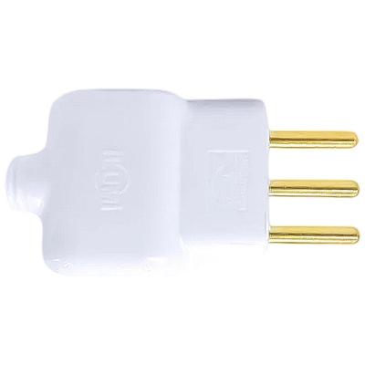 Plugue Macho 2P+T com Cabo 10A 10 Pecas Cinza Preto Ilumi Materiais Eletricos