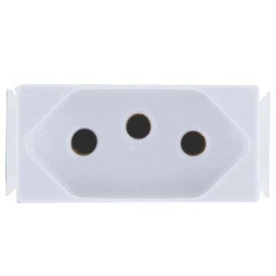 Módulo Tomada Aria 2P+T Termoplástico Antichama Branco 220V Tramontina