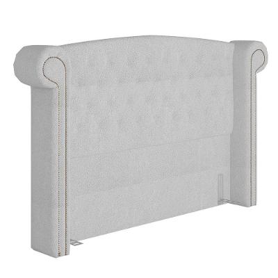 Cabeceira Cama Box Queen 160cm Provença P02 Bouclé Branco - Mpozenato