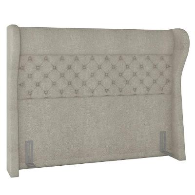 Cabeceira Cama Box Casal King 195cm Trinidad P02 Boucle Cru - Mpozenato