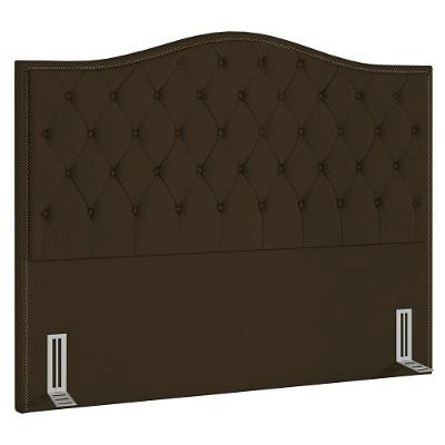 Cabeceira Cama Box Casal King 195cm Siena P02 Suede Marrom - Mpozenato