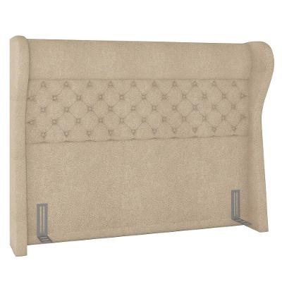 Cabeceira Cama Box Casal Queen 160cm Trinidad P02 Boucle Bege - Mpozenato