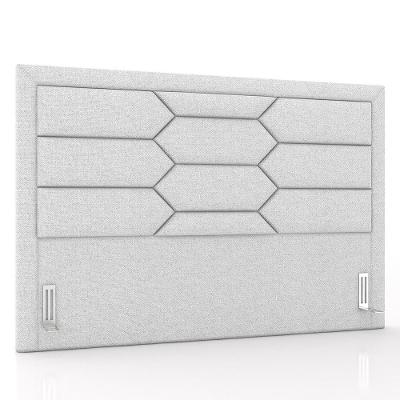 Cabeceira Cama Casal King 195cm Texas P02 Linho Cinza Claro - Mpozenato