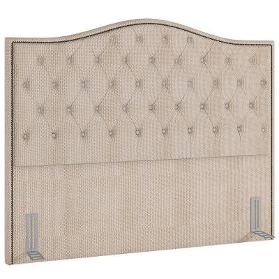 Cabeceira Cama Box Casal King 195cm Siena P02 Linho Bege Cru - Mpozenato